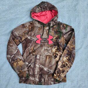 Under Armour Hoodie Sweater, Camo Pink color, Small, Great Shape!